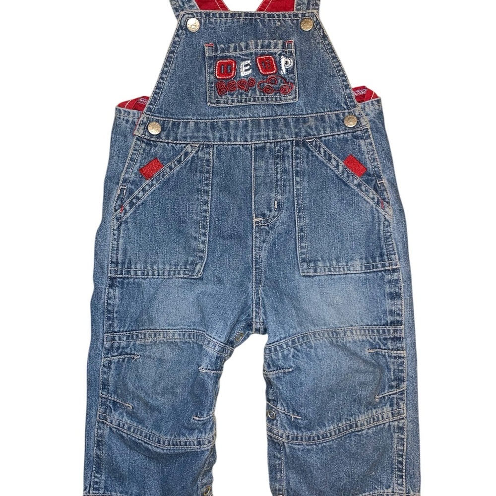 Vintage Faded Glory Blue Denim Overalls sz 6/9months